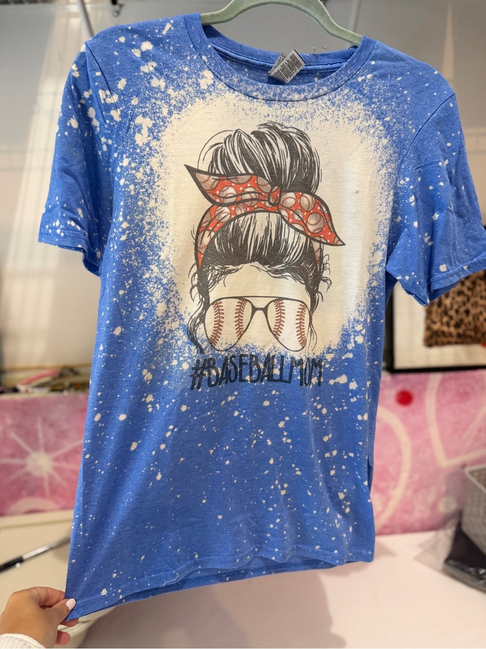 Gildan Royal Blue Short Sleeve 'Baseball Mom' Graphic Tee